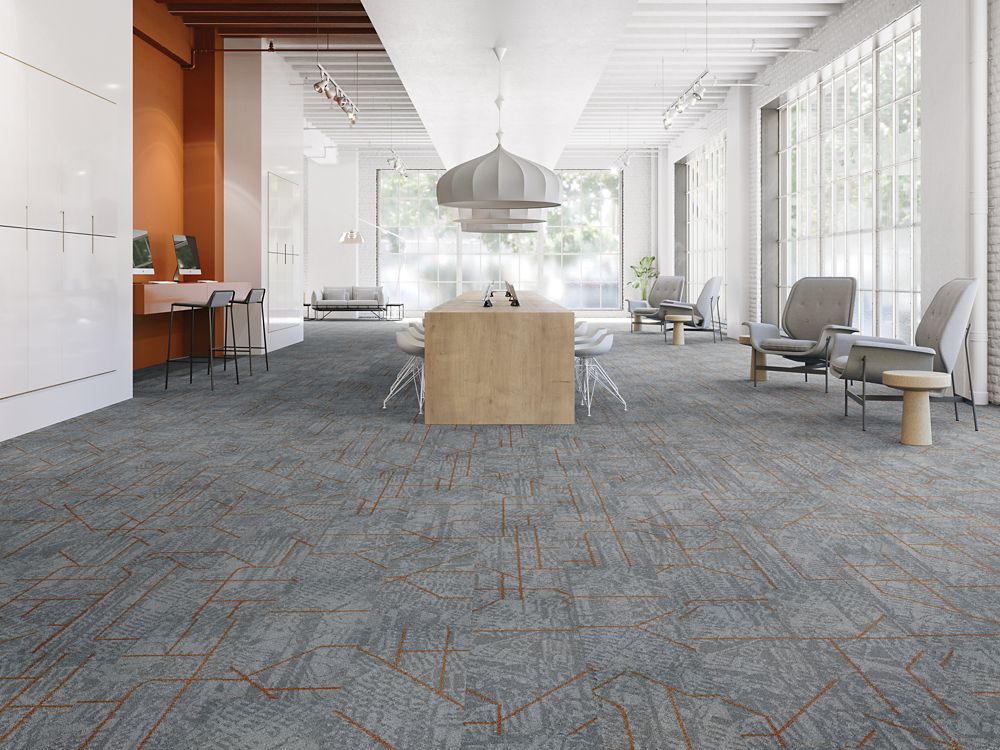 Smart City - Urban Mobility - 922, Orange Line - Carpet Tile